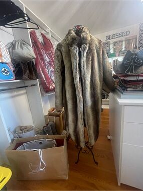 Luxurious Brown Faux Fur Long Coat - Classic Women's Outerwear